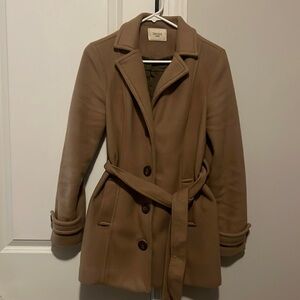 Camel Fleece Peacoat